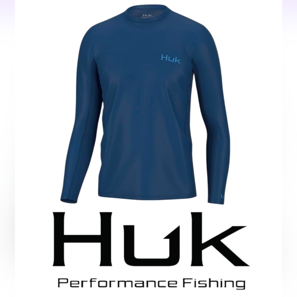 Huk Fishing Icon Performance Men's Quick Dry Long Sleeve Shirt L